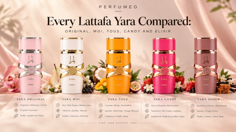 Every Lattafa Yara Compared: Original, Moi, Tous, Candy and Elixir