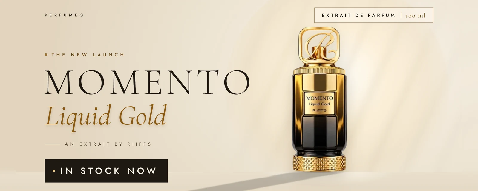 Momento Liquid Gold by Riiffs 100ml Extrait De Parfum – The New Launch, In Stock Now