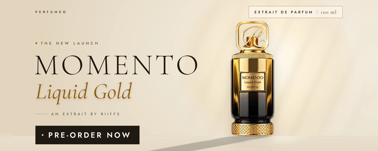 Momento Liquid Gold by Riiffs 100ml Extrait De Parfum – The New Launch, Pre-Order Now
