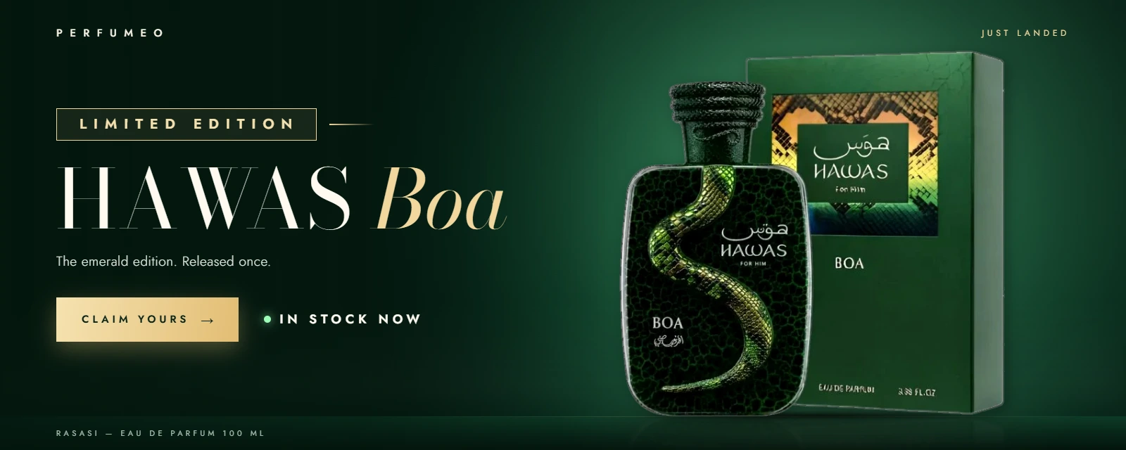 Hawas Boa by Rasasi 100ml Eau De Parfum – Limited Edition, In Stock Now