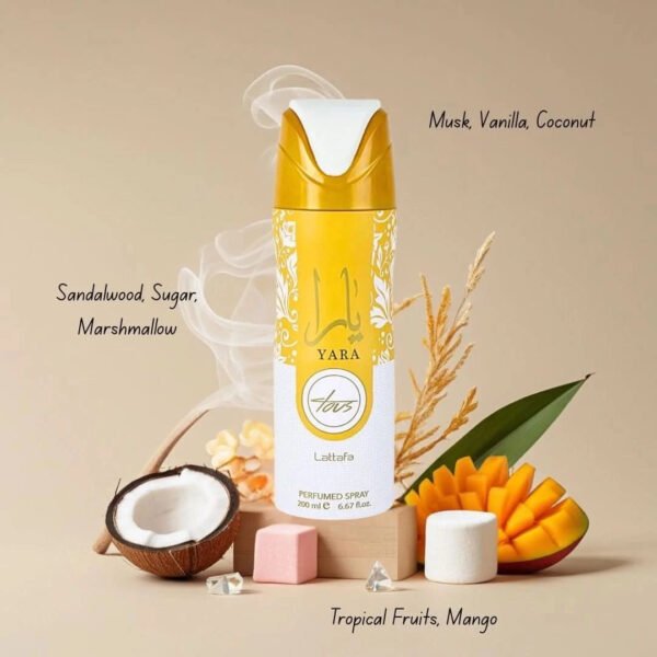 Yara Tous by Lattafa 200ml Body Spray 3 pack